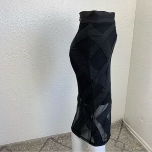 WOW Coture Hottie midi skirt Whimsigoth vampire emo sheer black bodycon Small